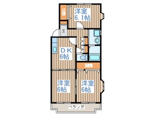 パステル弐番館の物件間取画像